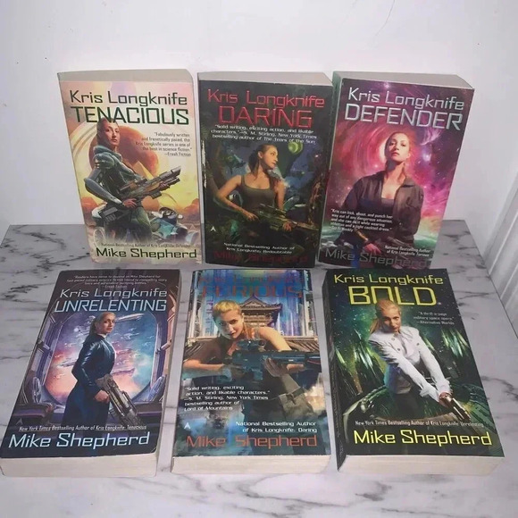 MIKE SHEPHERD lot of 6 KRIS LONGKNIFE Jump Universe science fiction series pb - Picture 1 of 10